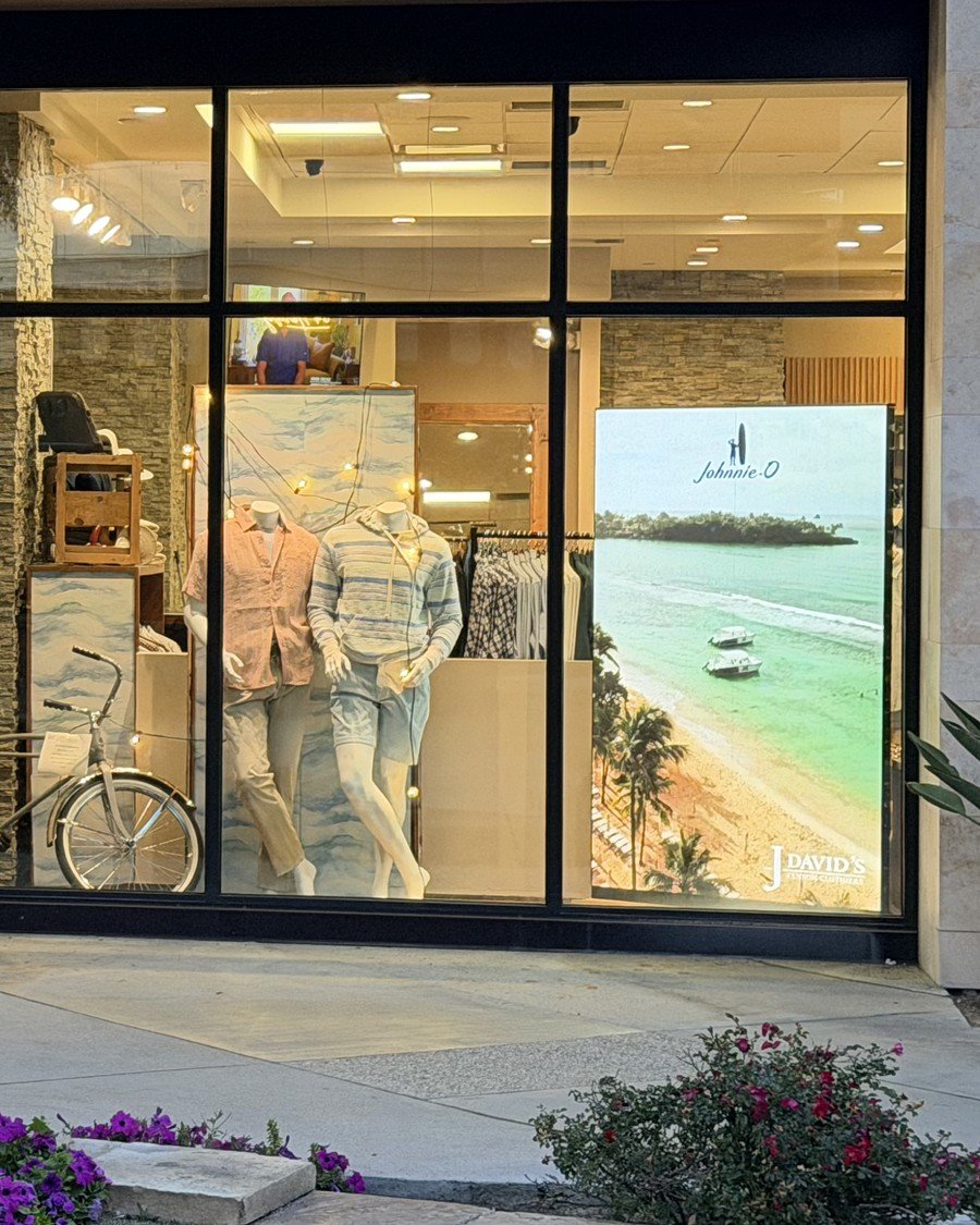 Hudson Pictures LED video wall inside the J. David's storefront in Valencia California